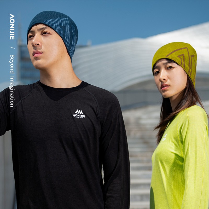 AONIJIE M-39 Outdoor Wool Men Women Sports Hat Autumn Winter Soft Warm Knitted Hat Windproof Cold Resistant Running Riding Hat