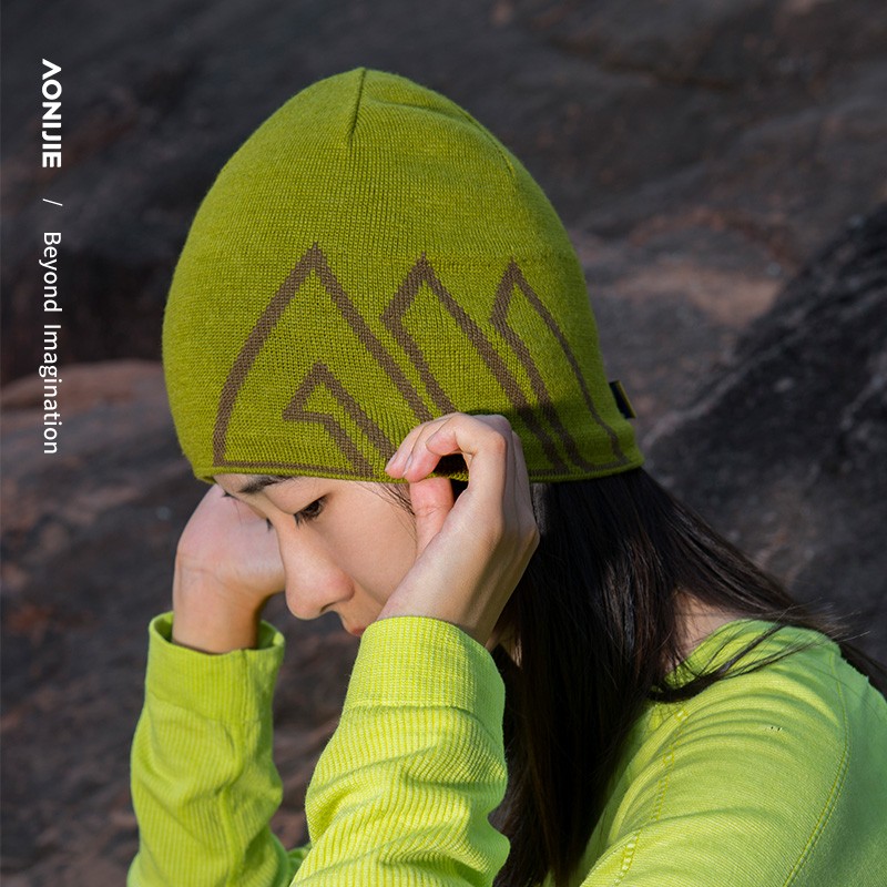 AONIJIE M-39 Outdoor Wool Men Women Sports Hat Autumn Winter Soft Warm Knitted Hat Windproof Cold Resistant Running Riding Hat
