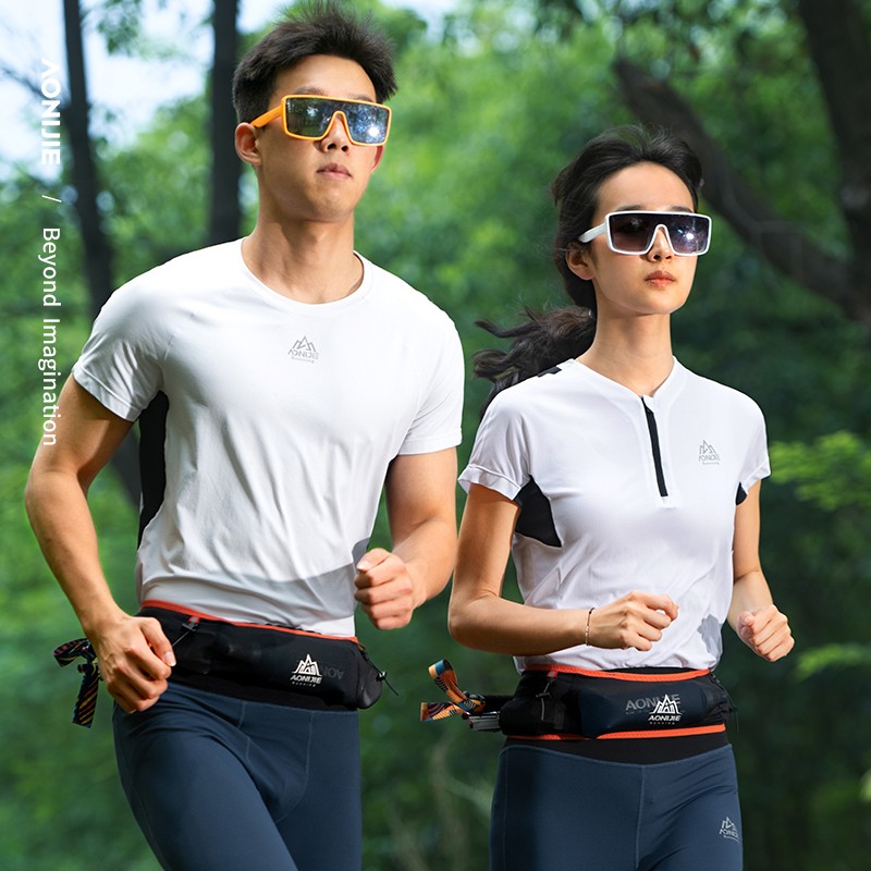 AONIJIE W938S Sports Running Belt Waist Pack Fanny Pack Custom Ultralight Fitness Mobile Phone Holder with Water Soft Flask
