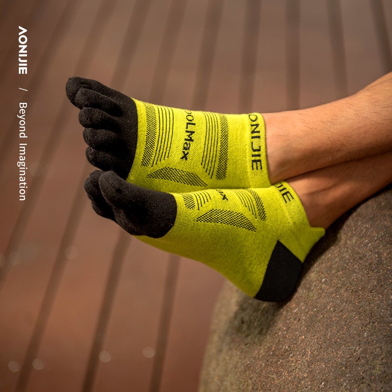 AONIJIE E4839 Sports Anti SlipToe Socks 3Pairs Outdoor Running Breathable Five Finger Socks for Mountaineering Off Road Cycling