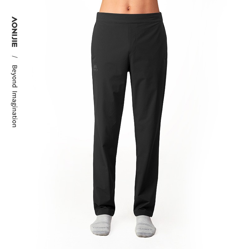 AONIJIE FM5202 Sports Pants with Waist Bag Men Breathable Quick Drying Running Fitness Training Pants Straight Leg Casual Trousers