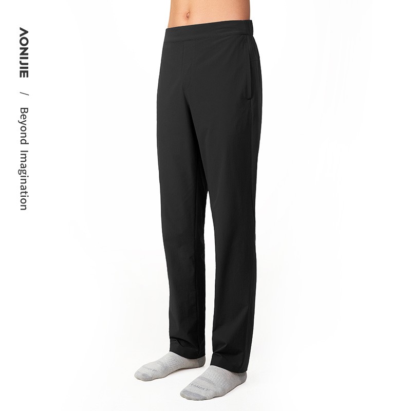 AONIJIE FM5202 Sports Pants with Waist Bag Men Breathable Quick Drying Running Fitness Training Pants Straight Leg Casual Trousers