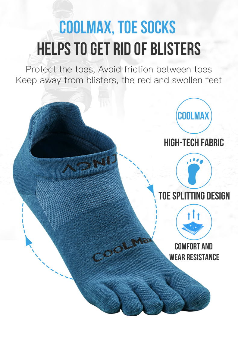 AONIJIE E4110S 1Pair Sport Athletic Toe Socks Non-slip Breathable ...
