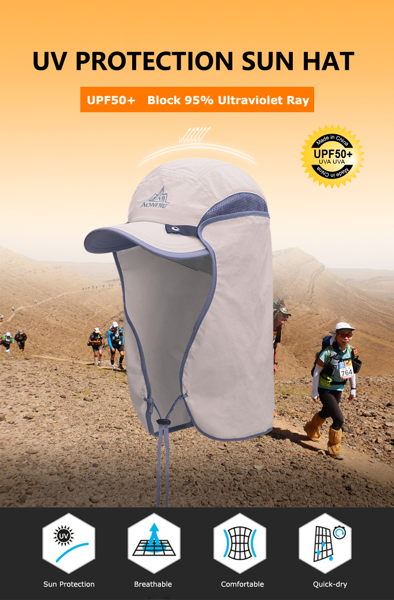 AONIJIE E4089 Outdoor Sun Protection Hat UPF 50+ Sports Hats Visor Hat  Running Hiking Camping Men Women Sunshade