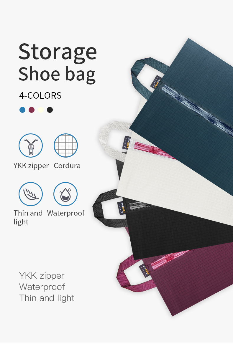 Portable Travel Shoe Bag Lightweight Multifunction Waterproof Zipper Pouch sale 