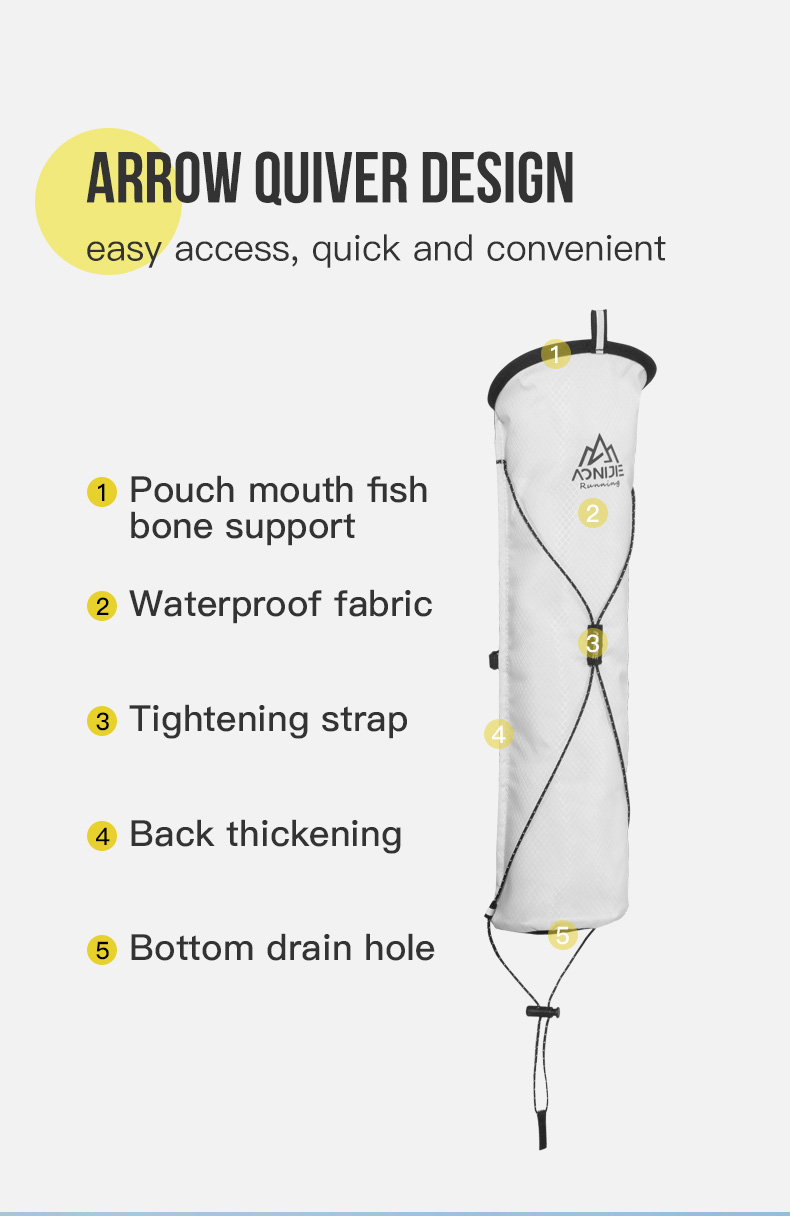 AONIJIE E4418 Black White New Design Trekking pole Storage Bag Running  Sports Drawstring design Easy to Tighten Alpenstock Bags