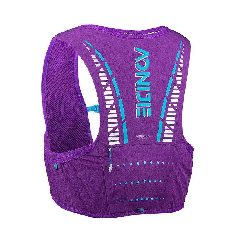 AONIJIE C933S 8L Running Hydration Backpack Blue Purple Color Vest Bags Soft Water Bladder Flask for Hiking Trail Running Marathon Race