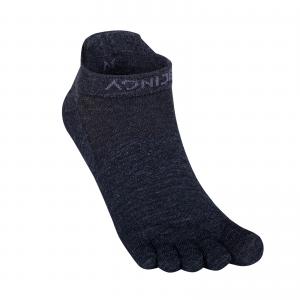 1Pair Outdoor Running Five-finger Socks Short Type Breathable Toe Socks Non-slip Wool Warm Sports Socks for Cycling Climbing Riding