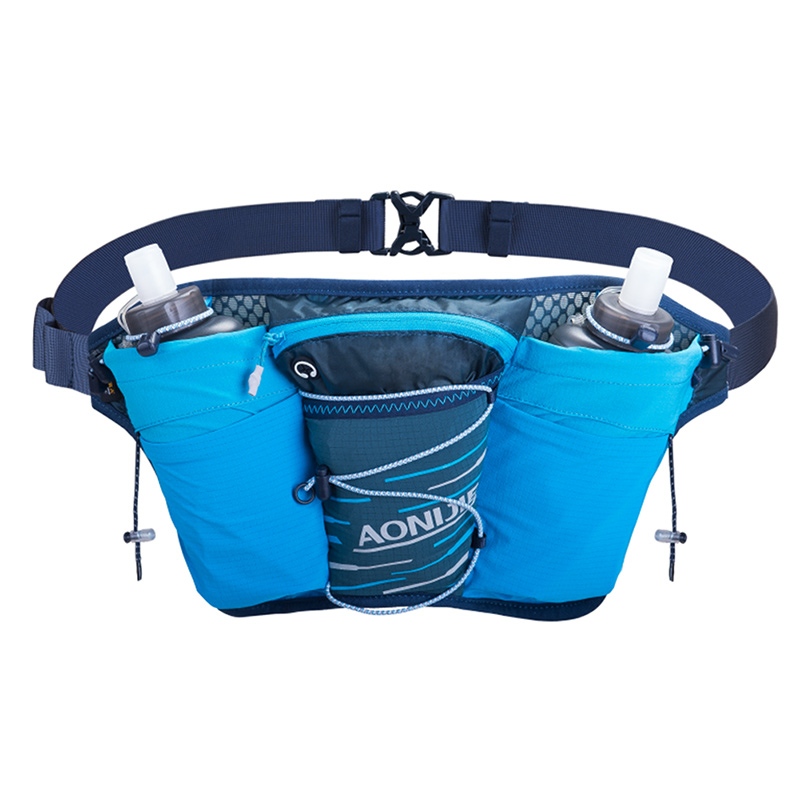 AONIJIE Men/Women Adjustable Running Hydration Belts Bottle Holder Belt Fanny Pack Waist Packs with 2 170ml Water Bottles 