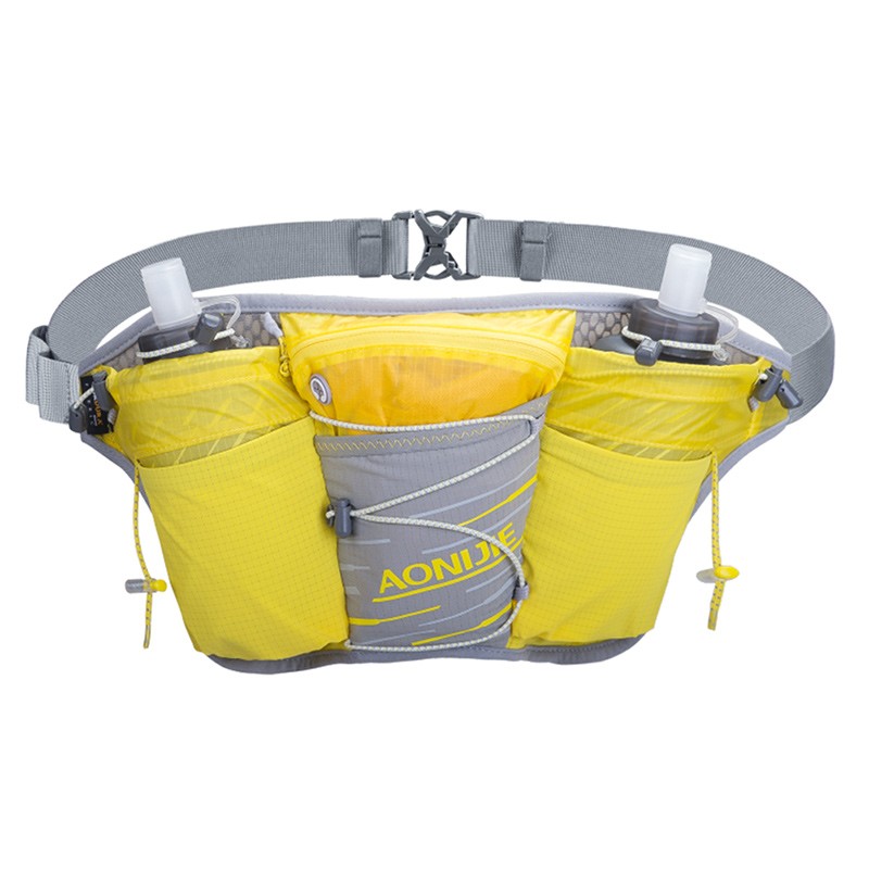 AONIJIE W8104 Sports Waist Bag Outdoor Running Fanny Pack with Double Water Bag Cycling Mobile Phone Bag
