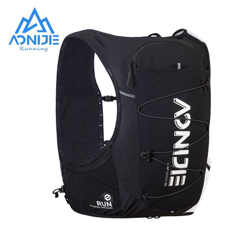 AONIJIE C9116 Black White Running Backpack Sports Hydration Water Bladder Knapsack for Outdoor Cycling Hiking Mountaineering
