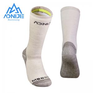 AONIJIE E4827 Outdoor Running High-tube Wool Snow Socks Men Women Winter Thicken Sports Anti-freezing Warm Snow Ski Socks