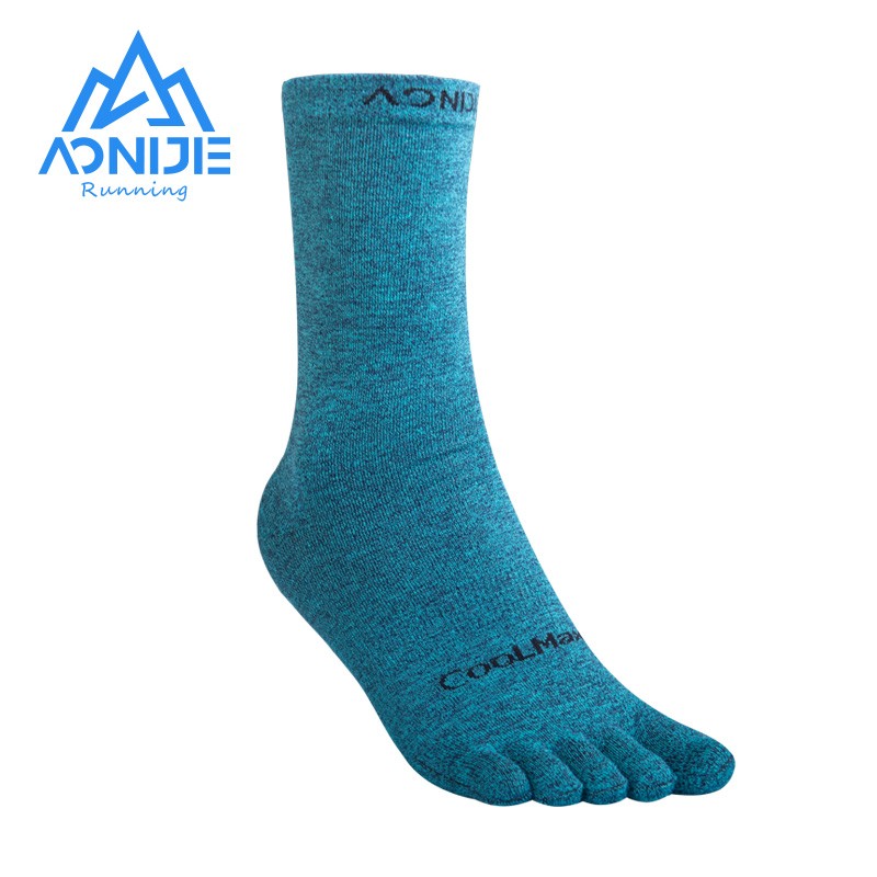 AONIJIE E4830 Outdoor Sports Long Tube Five Finger Socks Cross-country Running wicking Breathable Climbing Toe Socks