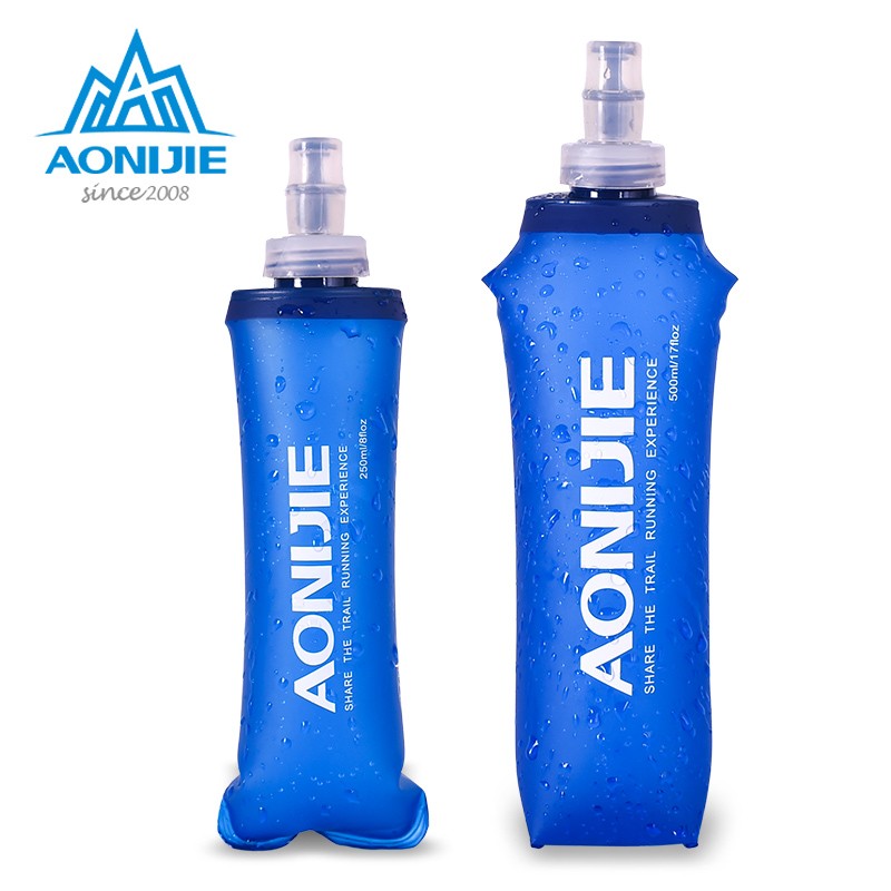 AONIJIE SD09 SD10 250ml 500ml Soft Hydration Water Bottle Bags Soft Flask BPA Free for Use in Running Hiking Hydration Vests