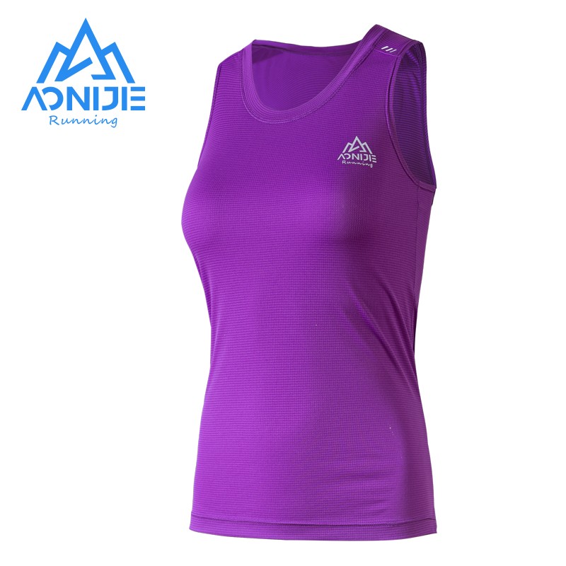 AONIJIE FW5129 Sport Running Women Sports Sleeveless T-shirt Quick Dry Summer Outdoor Hiking Marathon Training Fitness Clothes