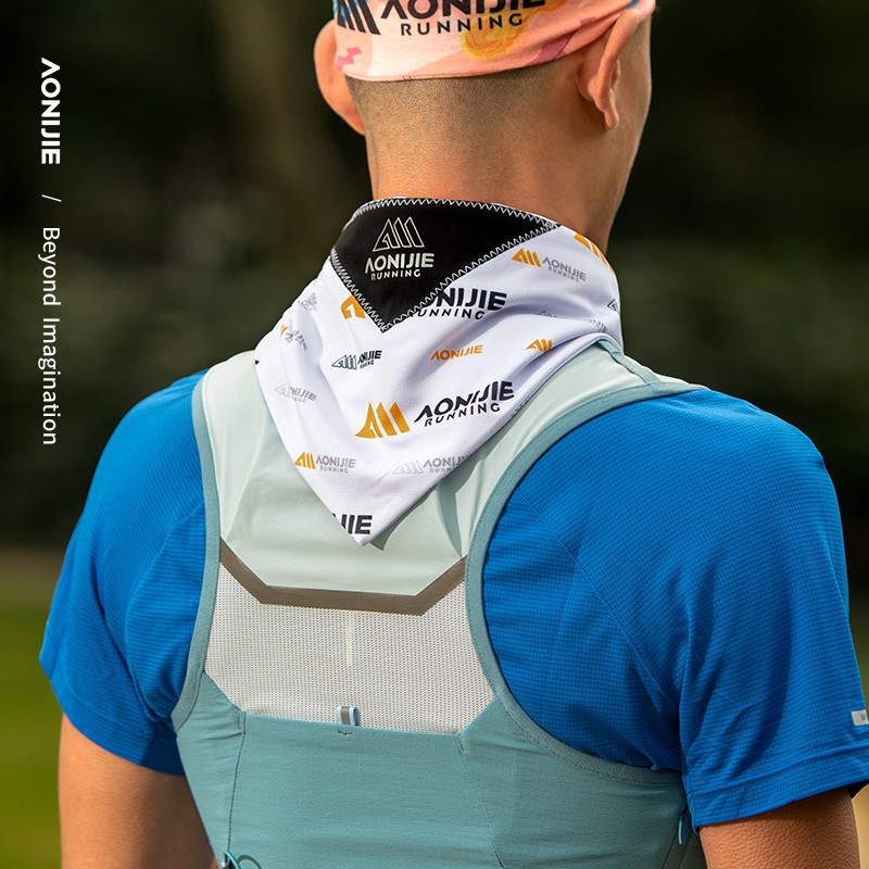 AONIJIE E4427 Sports Ice Towels Running Neck Sunscreen Protection Scarves Quick Dry Outdoor Ice Bag with Ice Blocks for Cooling