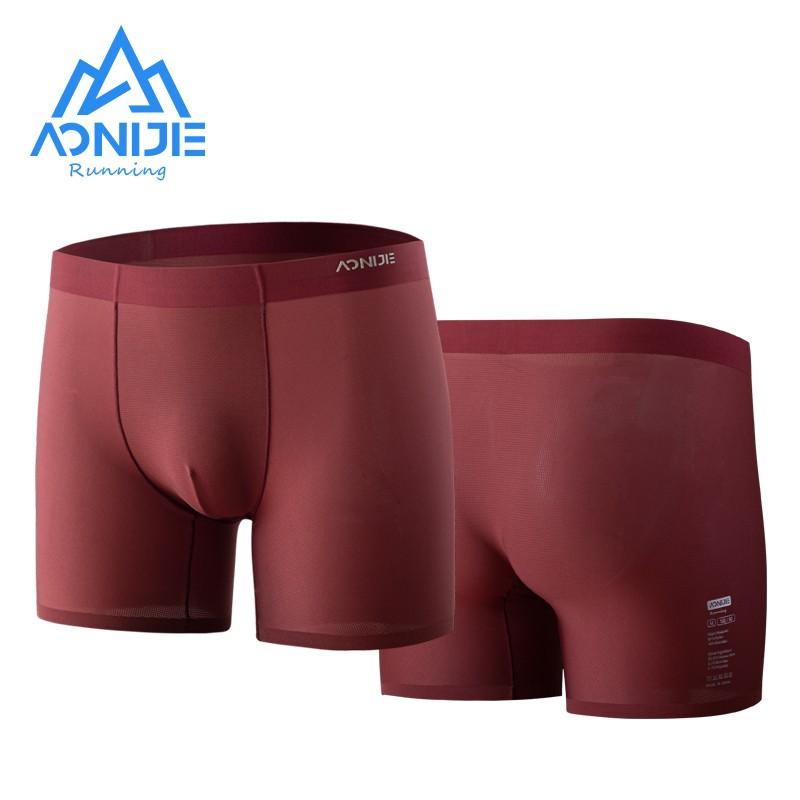 AONIJIE E7008 OEM Sports Running Underwear Male Mesh Boxer Shorts Breathable Underwear Panties for Outdoor Hiking Mountaineering