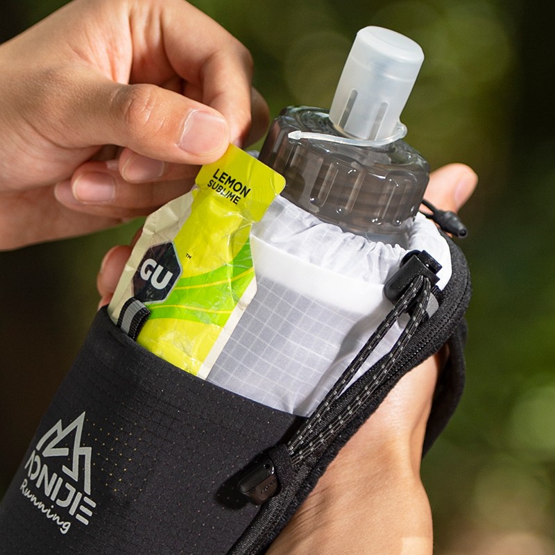 AONIJIE A7107 Sports Water Bottle Bag Outdoor Running Wrist Water Bottle Bag Hand-held Hydration Soft Flask Wrist Storage Pouch