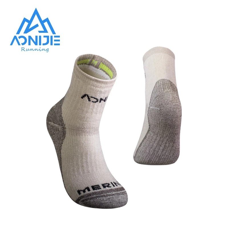 AONIJIE E4826 One Pair Sports Winter Snow Socks Middle-length Warm Wool Thicken Non-slip Outdoor Snow Skiing Climbing Socks