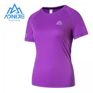 AONIJIE FW5135 Summer Women Sports T-shirt Lightweight Quick Drying Female Running Gym Leisure Round Collar Short Sleeve Tops