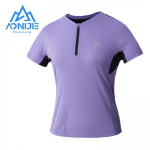 AONIJIE FW5159 Women Sports T-shirt Spring Summer Outdoor Female Short Sleeve for Running Fitness Cycling Yoga Daily Exercise