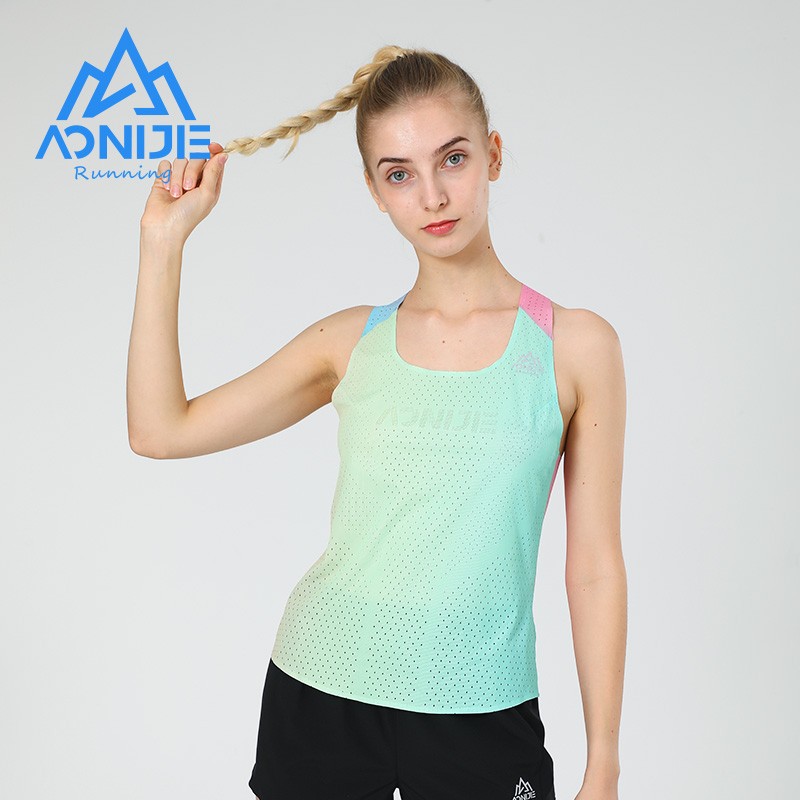 AONIJIE FW5156 Women Quick-drying Sports Vest Summer Cross-country Sleeveless Vests Ultra-light Breathable Female Athletic Shirts